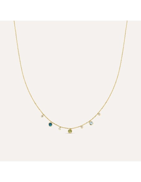 Collana Amélie Oro Giallo Topazio Cubic Zirconia