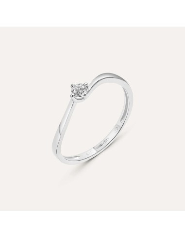 Anello Solitario Claire Oro Bianco Cubic Zirconia