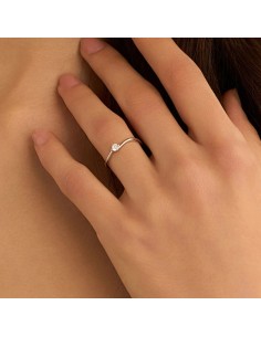 Anello Solitario Claire Oro Bianco Cubic Zirconia 2