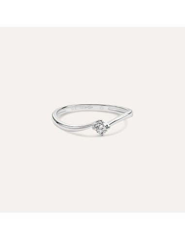 Anello Solitario Claire Oro Bianco Cubic Zirconia