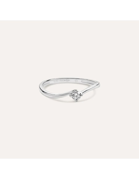 Anello Solitario Claire Oro Bianco Cubic Zirconia