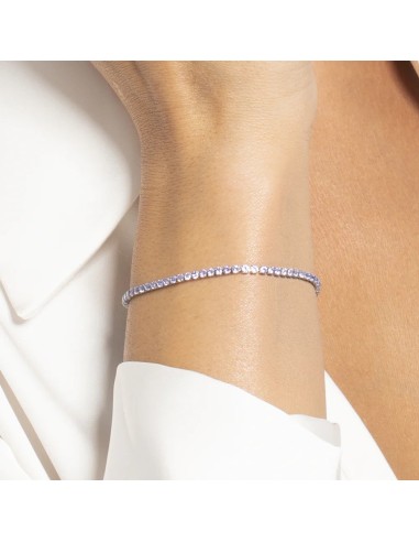 BRACCIALE TENNIS DONNA IN ACCIAIO CON ZIRCONI VIOLA