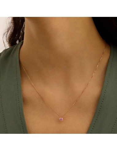 Collana Punto Luce Silver Rainbow Argento Rosa Cubic Zirconia