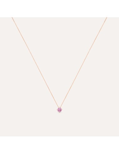 Collana Punto Luce Silver Rainbow Argento Rosa Cubic Zirconia