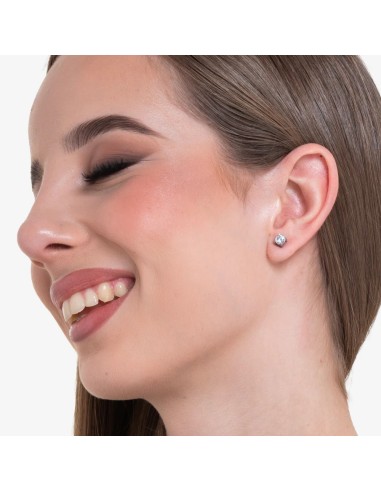 ORECCHINI DONNA IN ACCIAIO CON CRISTALLO BIANCO