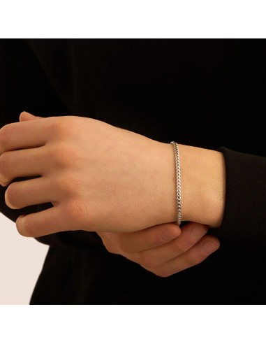 Bracciale Catena Gentleman Argento Rodiato