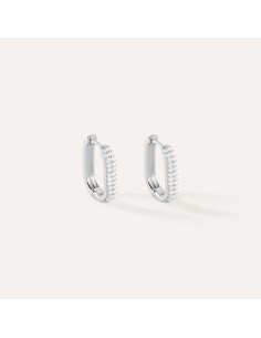 Orecchini A Cerchio Silver Shine Argento Rodiato Cubic Zirconia 2