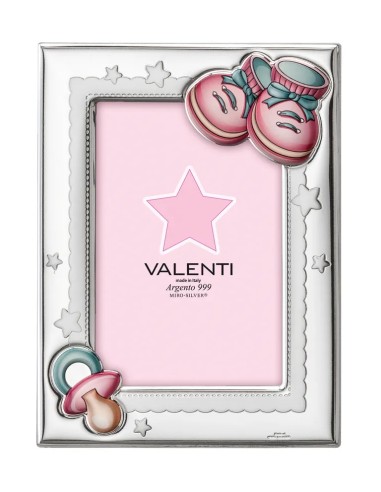 portafoto bimbo “scarpette e ciuccio” retro legno