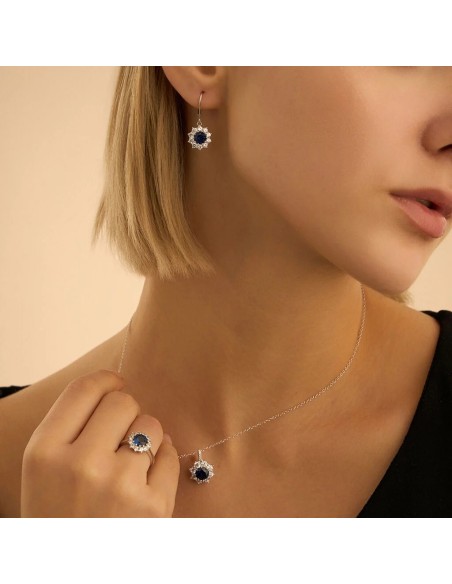 Orecchini Pendenti Silver Elegance Argento Rodiato Cubic Zirconia