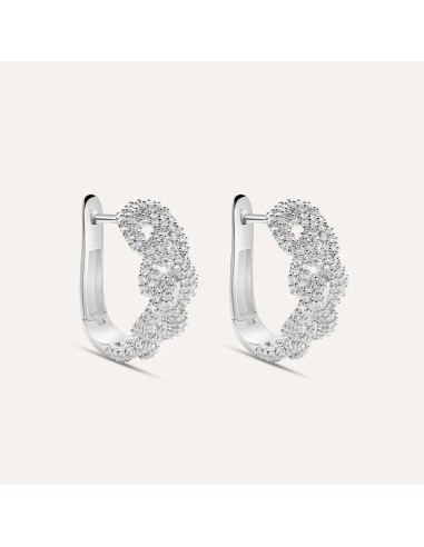 Orecchini A Cerchio Silver Shine Argento Rodiato Cubic Zirconia