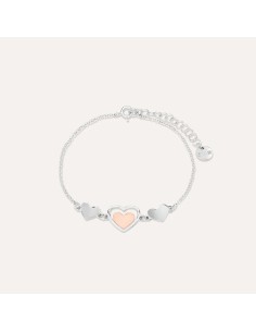 Bracciale Silver Collection Argento Bicolore Bianco / Rosa