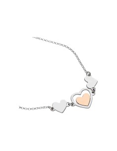 Bracciale Silver Collection Argento Bicolore Bianco / Rosa 2