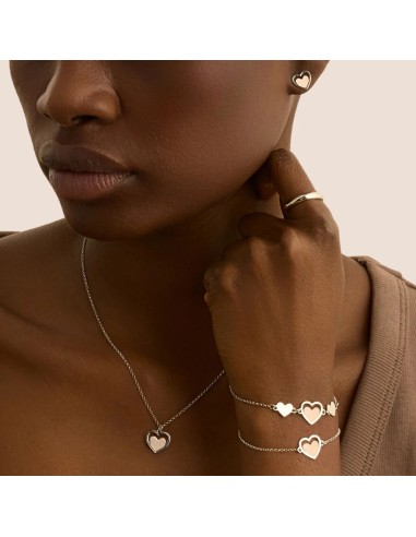 Collana Silver Collection Argento Bicolore Bianco / Rosa