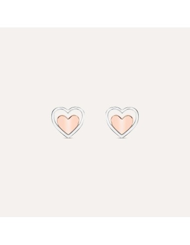 Orecchini Lobo Silver Collection Argento Bicolore Bianco / Rosa