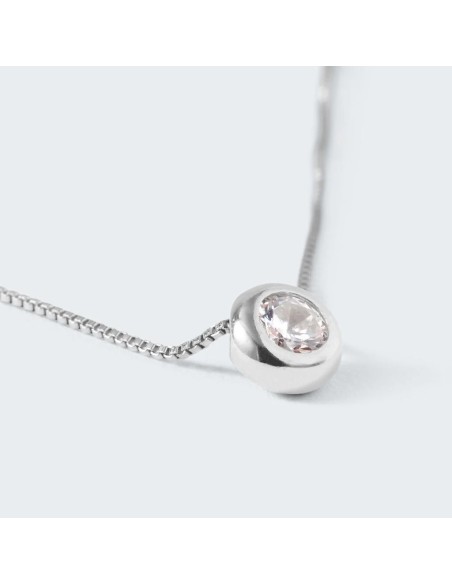 Collana Punto Luce Silver Elegance Argento Rodiato Cubic Zirconia