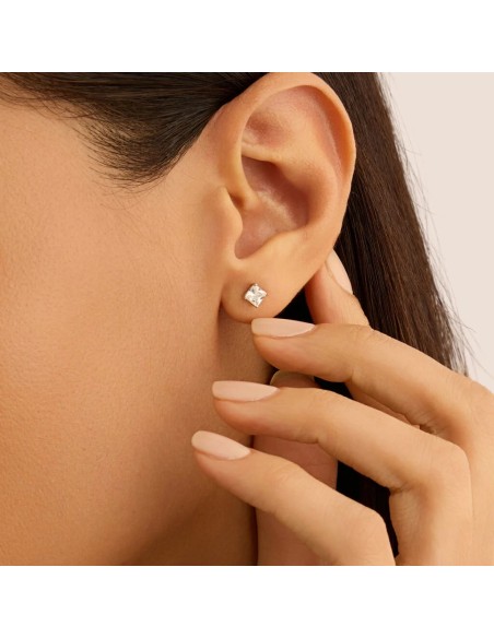 Orecchini Lobo Punto Luce Silver Elegance Argento Rodiato Cubic Zirconia