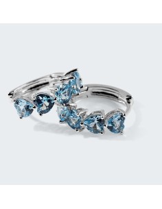 Orecchini A Cerchio Silver Rainbow Argento Rodiato Cubic Zirconia