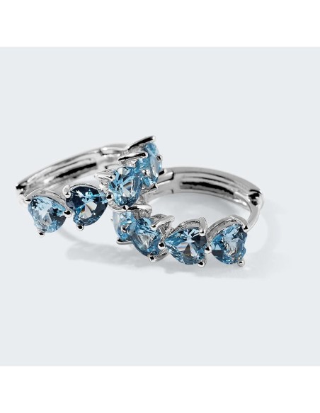 Orecchini A Cerchio Silver Rainbow Argento Rodiato Cubic Zirconia