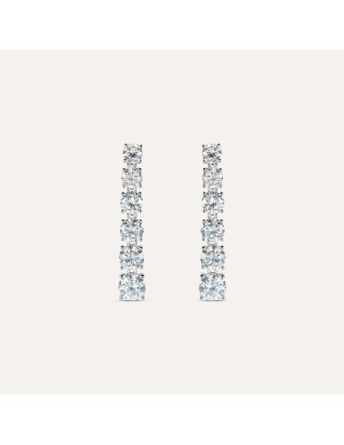 Orecchini Pendenti Tennis Silver Elegance Argento Rodiato Cubic Zirconia