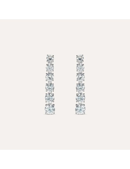 Orecchini Pendenti Tennis Silver Elegance Argento Rodiato Cubic Zirconia