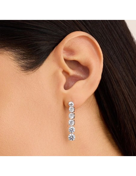 Orecchini Pendenti Tennis Silver Elegance Argento Rodiato Cubic Zirconia