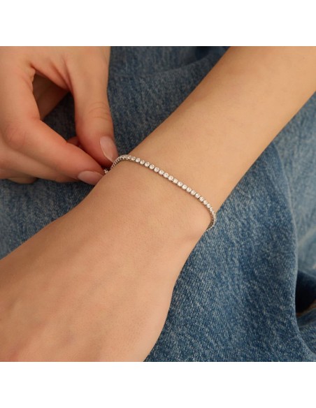 Bracciale Tennis Romantic Shine Metallo Cristallo